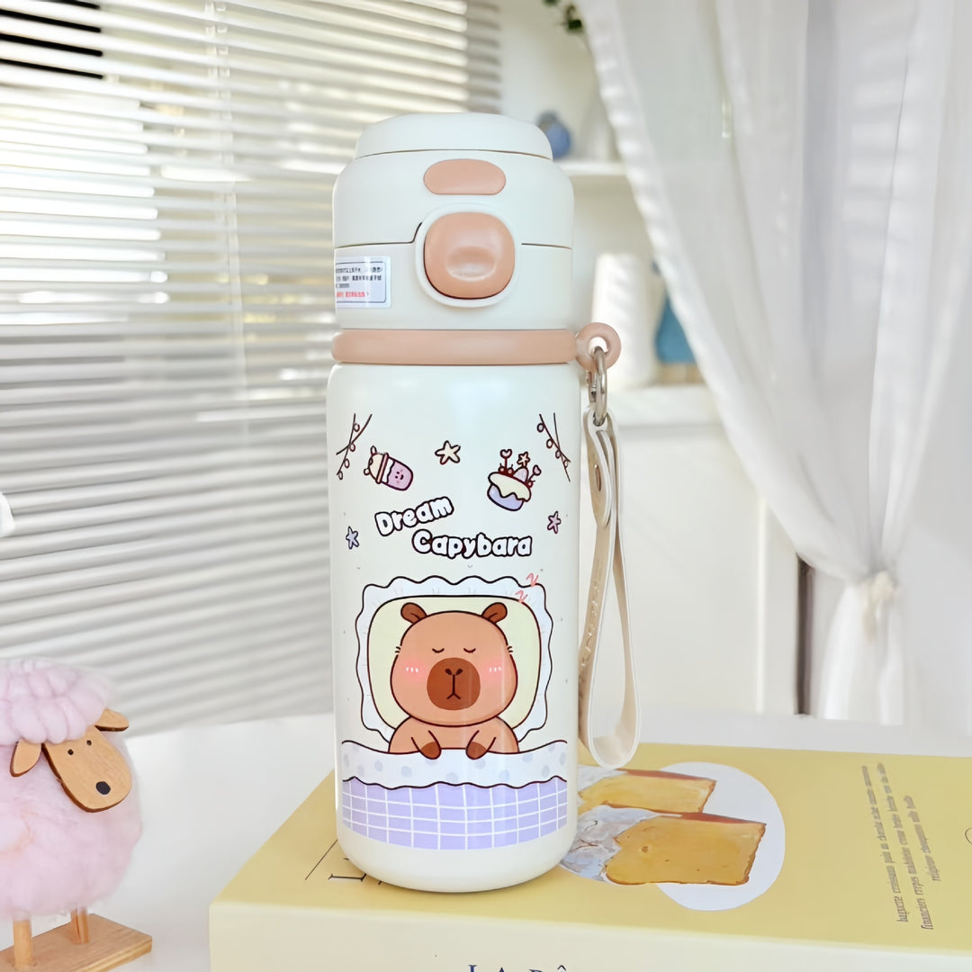 Insulated drinking bottle with playful animal motif Bowlift