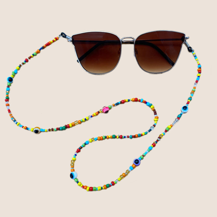 Colorful Beaded Eyewear Retainer Chain Bowlift