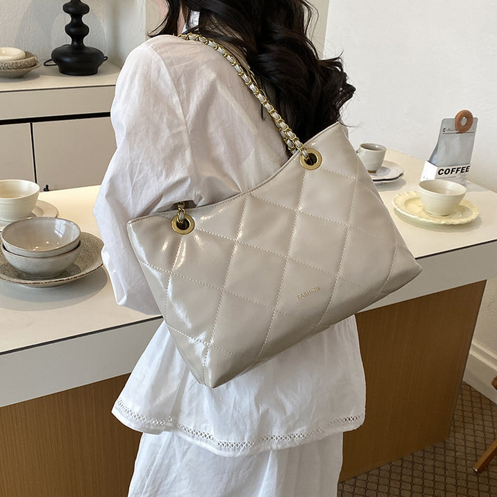 Quilted Faux Leather Tote Bag Bowlift