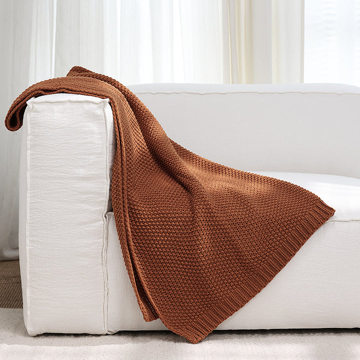 Textured Knit Sofa Blanket