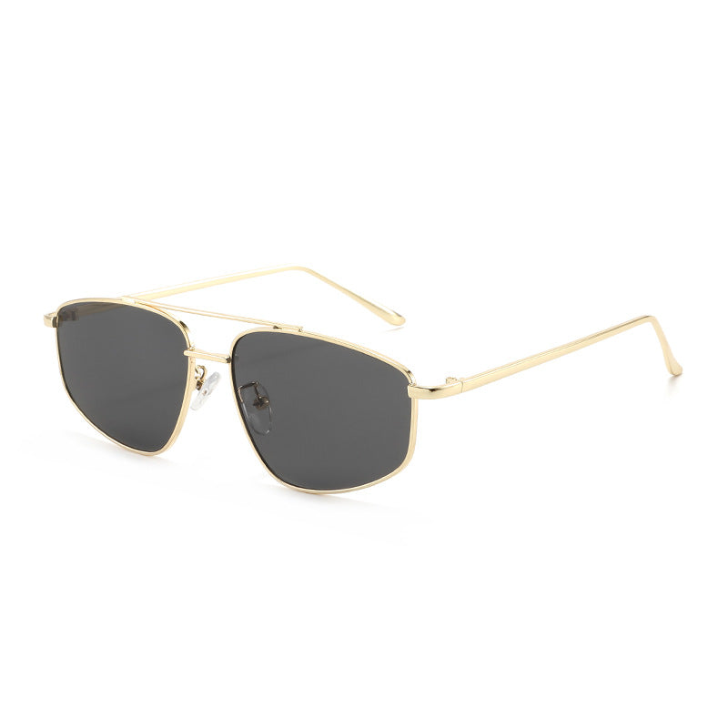 Women's geometric sunglasses with high-quality metal frame and polarized lenses Bowlift