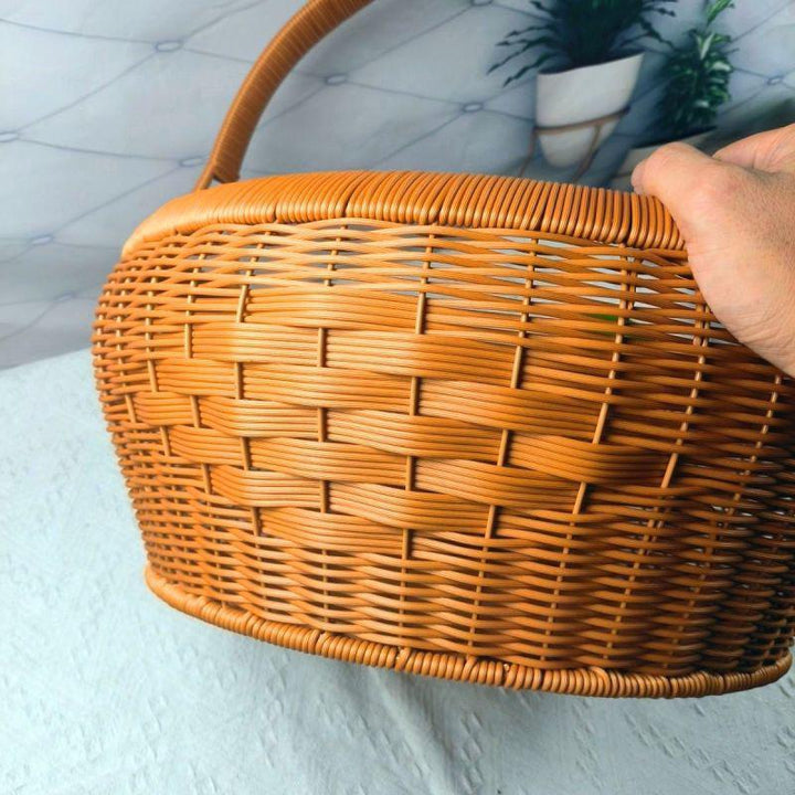 Woven Picnic Storage Basket Bowlift