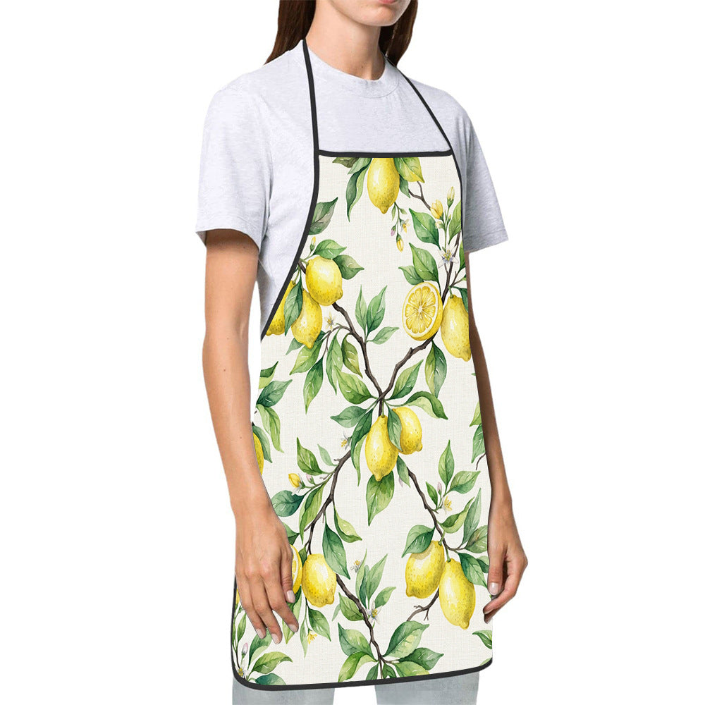 Dog Lover Full-Coverage Kitchen Apron With Adjustable Neck Strap And Waterproof Polyester Shell