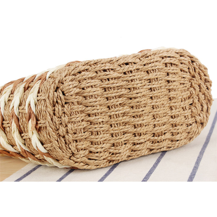 Braided Designer Handbag with Removable Shoulder Strap Bowlift