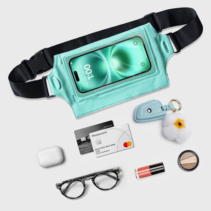 Running belt bag with waterproof phone holder Bowlift