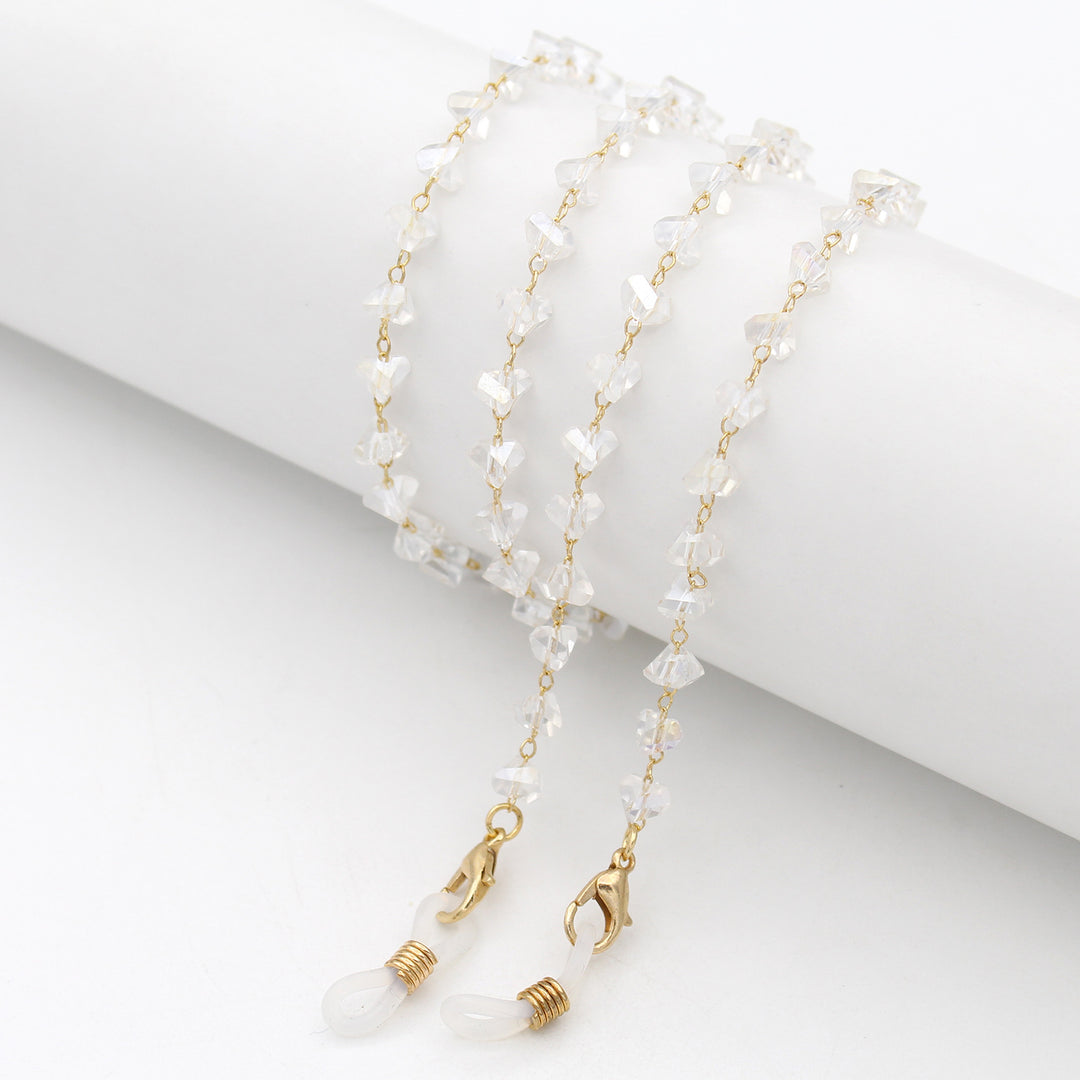 Heart Shaped Beaded Eyewear Chain Bowlift