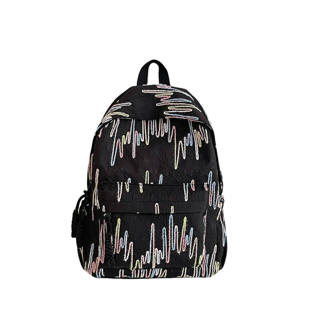 Patterned Backpack with Additional Compartments Bowlift