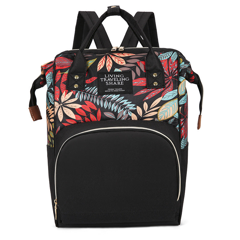 Floral Print Multi-Functional Backpack Bowlift