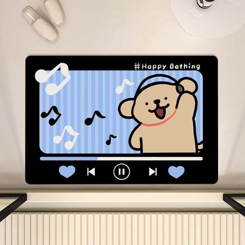 Cartoon-Themed Bath Mat