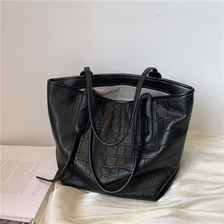Crocodile-Embossed Tote Bag Bowlift