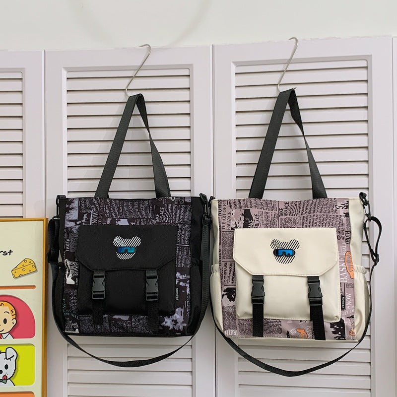 Modern Canvas Shoulder Bag Bowlift