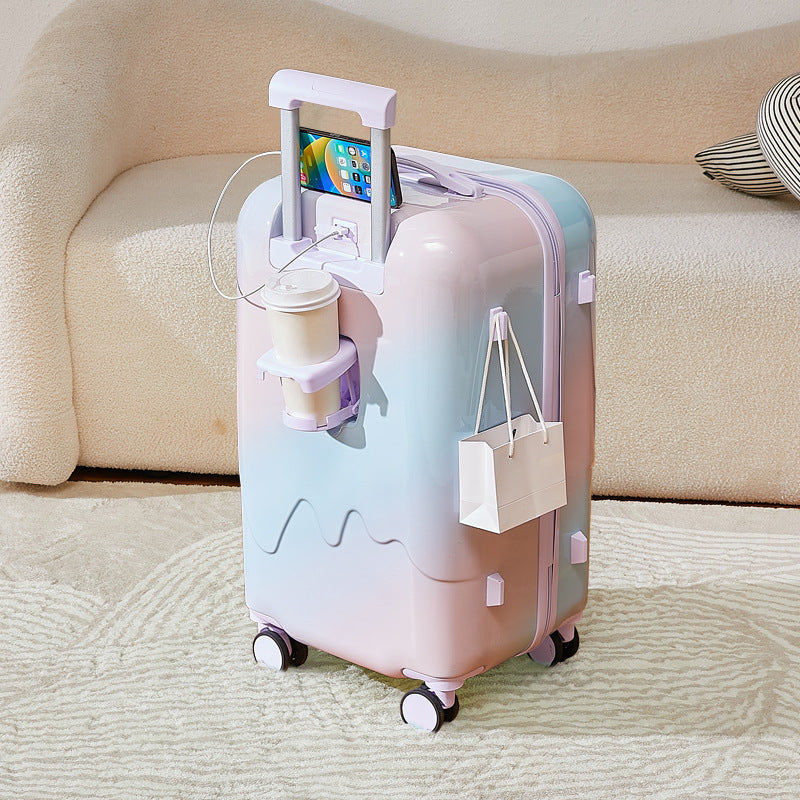Unisex Compact Smart Hardshell Travel Suitcase Bowlift