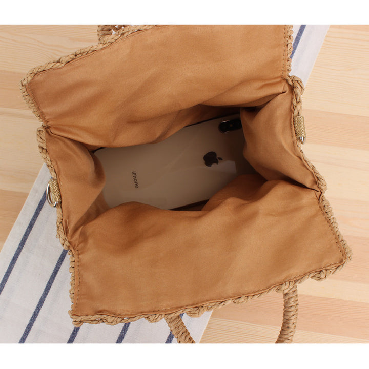 Braided shoulder bag with innovative closure Bowlift