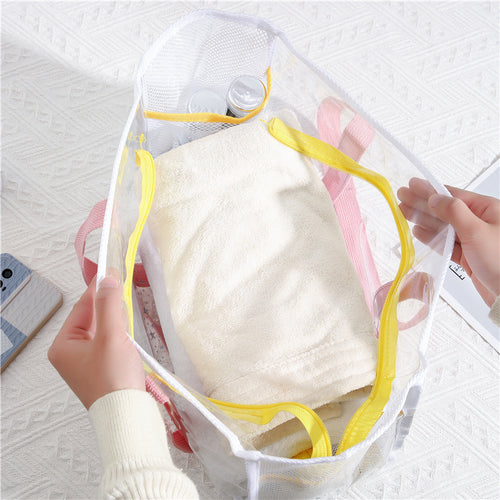 Transparent Mesh Shopping Tote Bowlift