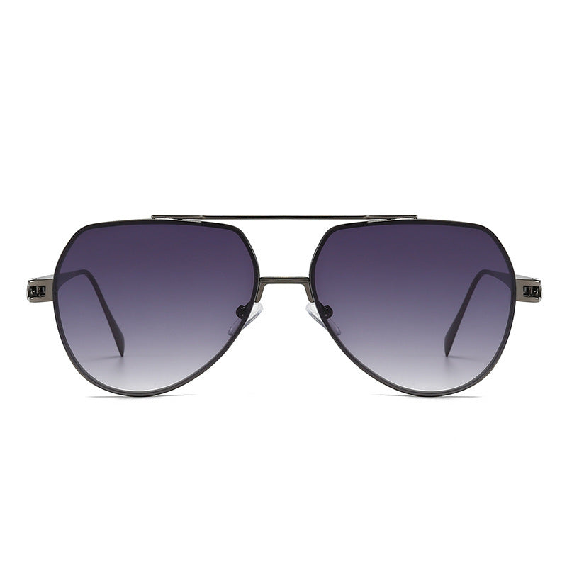 Women's designer sunglasses in a stylish, curved metal frame Bowlift