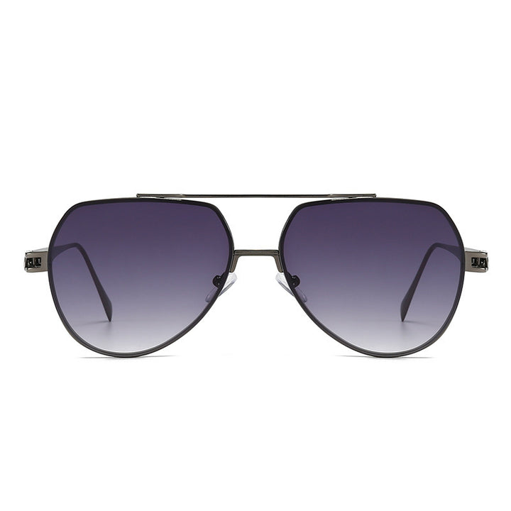 Women's designer sunglasses in a stylish, curved metal frame Bowlift