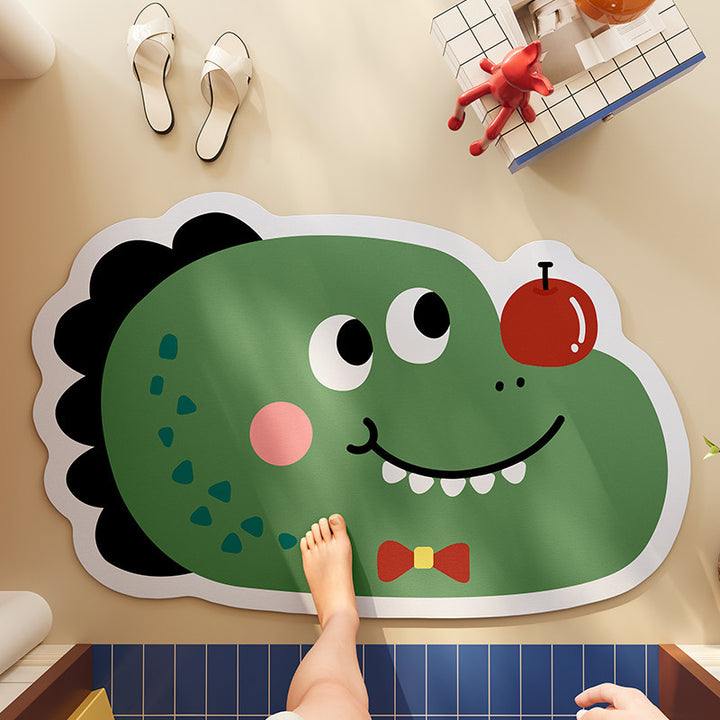 Fun Elephant-Themed Bath Mat Bowlift