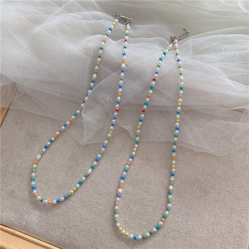 Colorful Beaded Bowlift Necklace