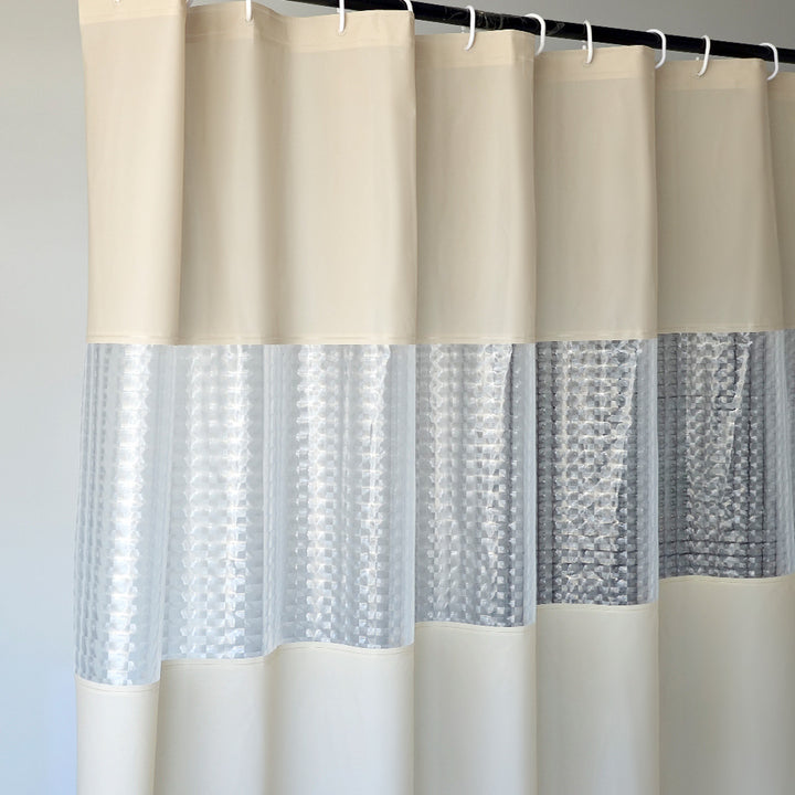 Textured Waterproof Shower Curtain Bowlift