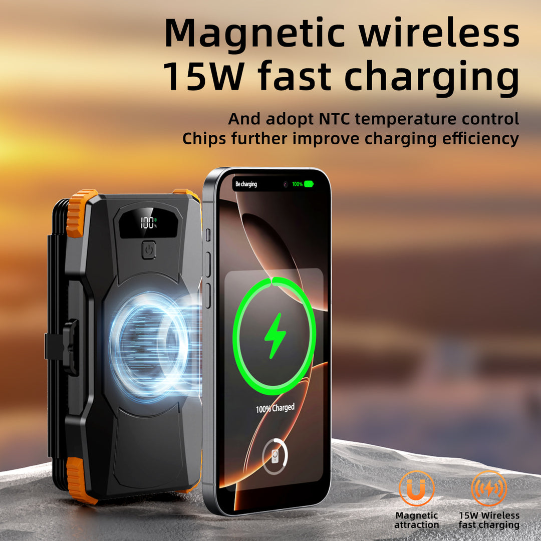 High-performance solar power bank with integrated LED lighting Bowlift