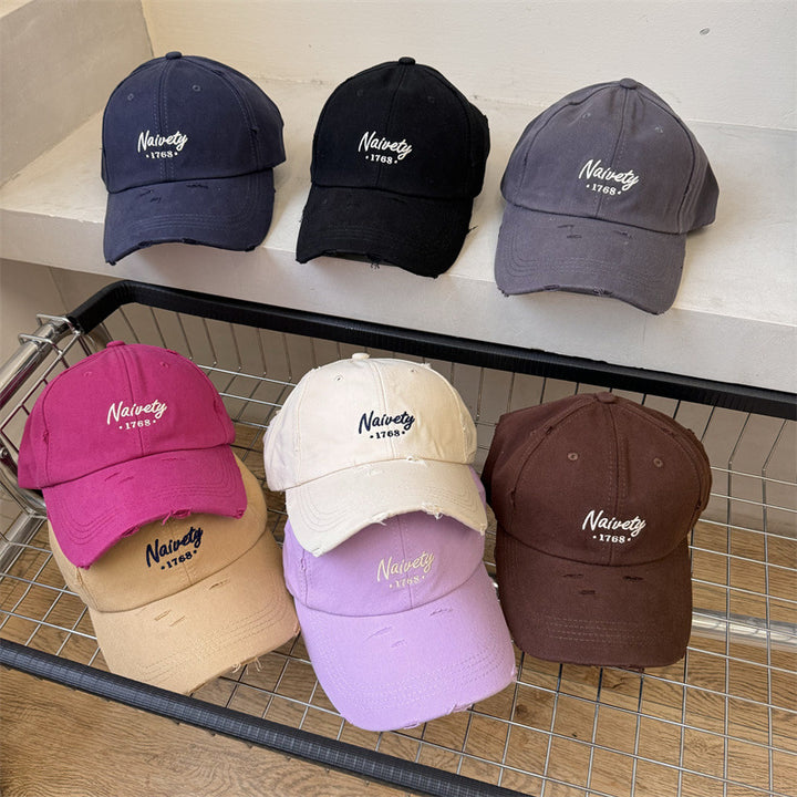 Men's Distressed Cotton Baseball Hat Bowlift