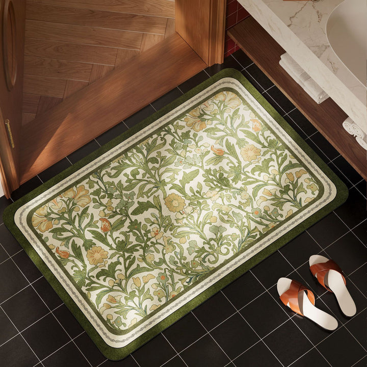 Floral Pattern Non-Slip Bath Mat