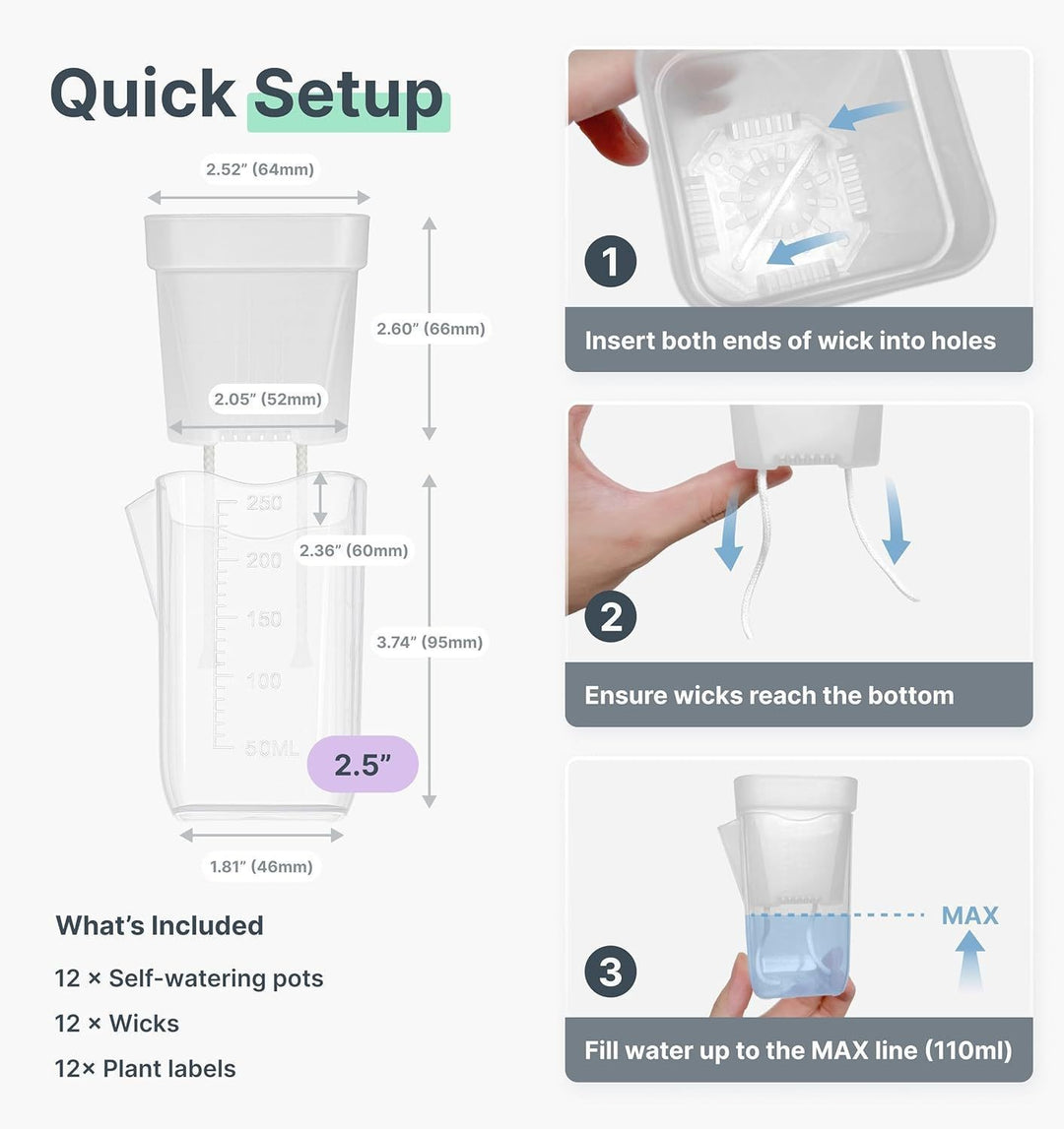 Self-Watering Seed Starter Pot System Bowlift