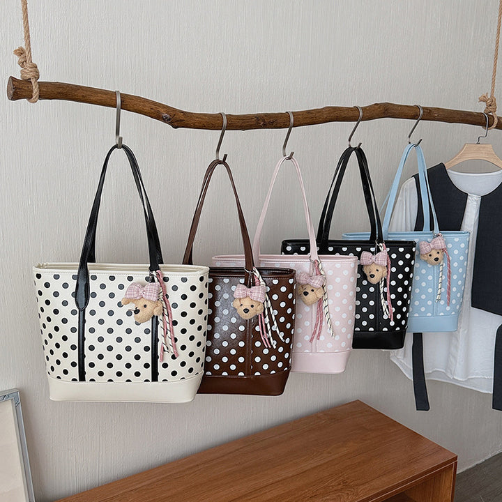 Polka Dot Print Casual Tote Bowlift