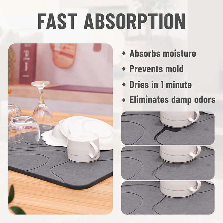 Stylish Kitchen Drying Mat Bowlift