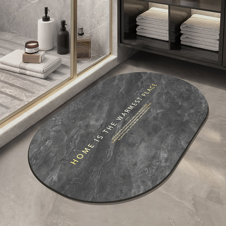 Stylish Inspirational Phrase Bath Mat