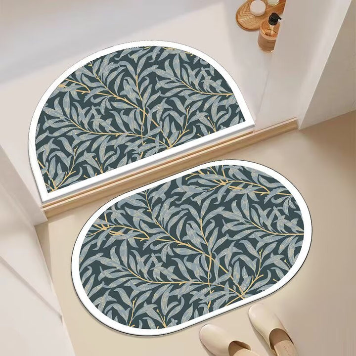 Decorative Floral Entryway Mat Bowlift