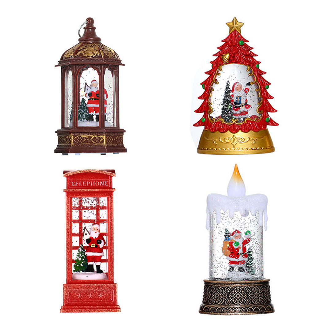 Decorative Snowman Telephone Booth Figurine Bowlift