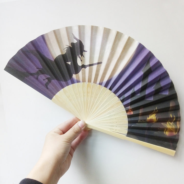 Ladies Fan with Creative Halloween Design Bowlift