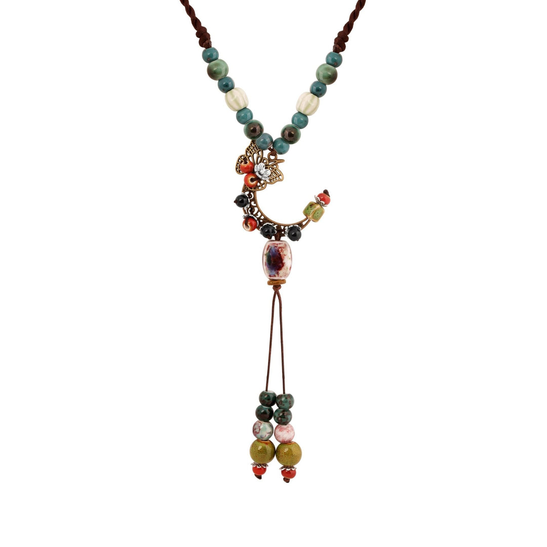 Bohemian Moon and Star Pendant Necklace Bowlift