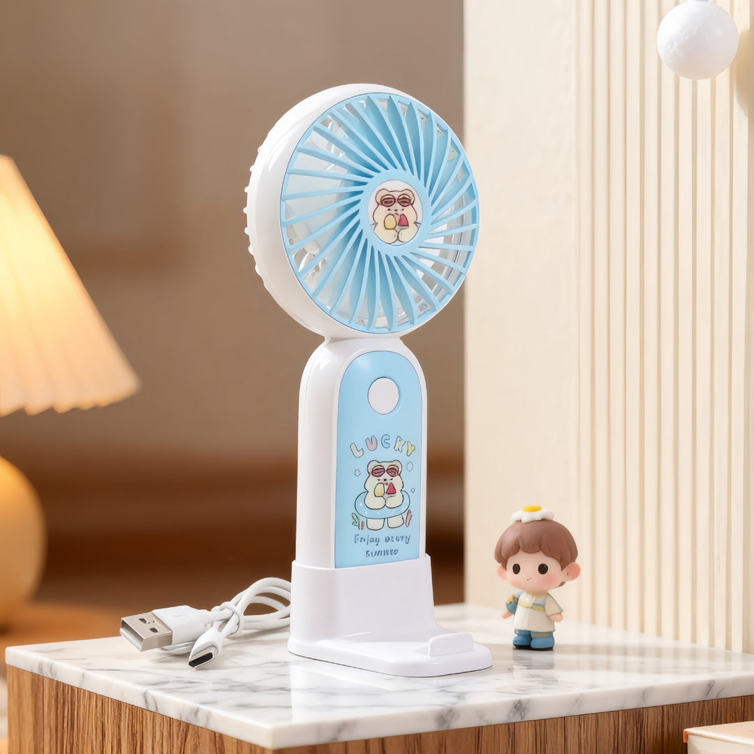 Ladies Portable USB Table Fan with Fun Design Bowlift