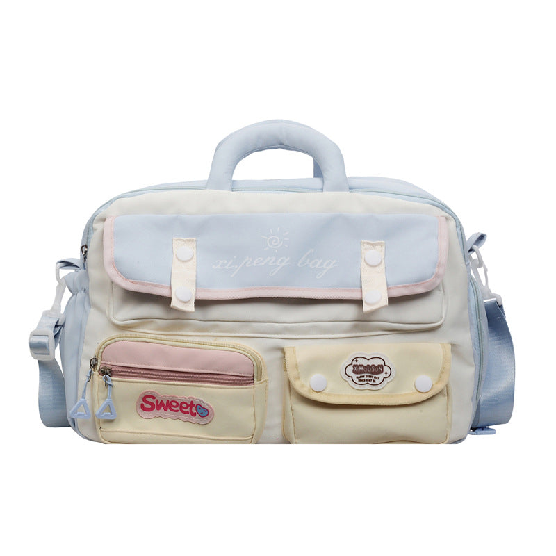 Sporty Shoulder Bag With Multifunctional Compartments Bowlift
