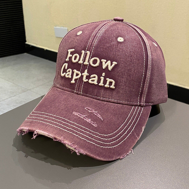 Men's Distressed Vintage Baseball Cap Bowlift