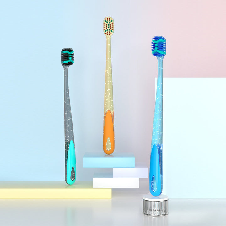 Tri-Head Oral Hygiene Toothbrush Set Bowlift