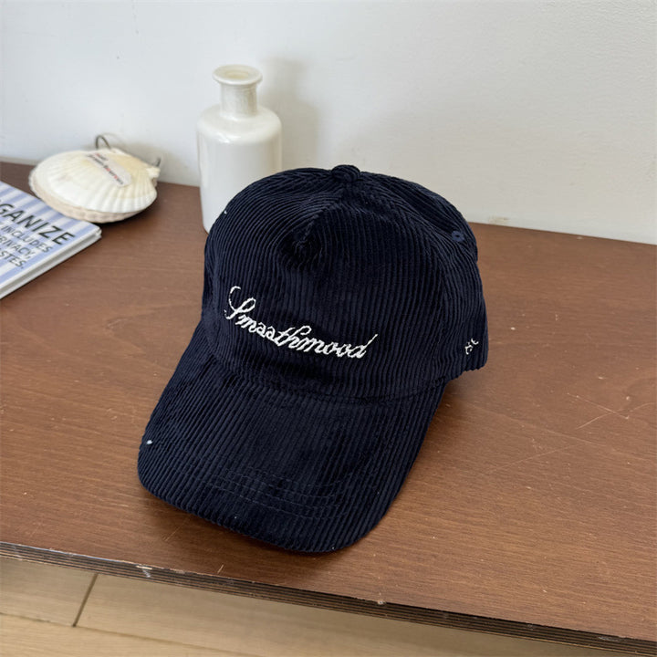 Women's Velvety Textured Baseball Cap Bowlift