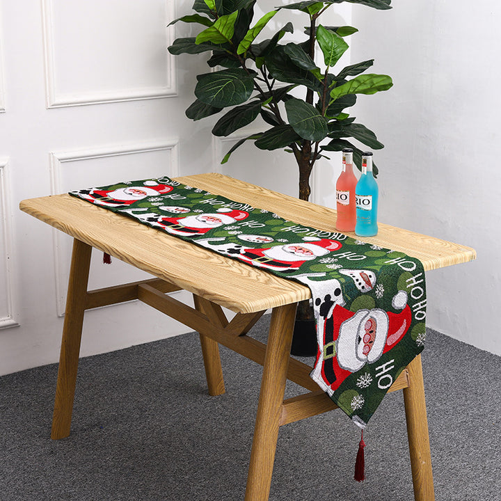 Festive table runner with reindeer motif Bowlift