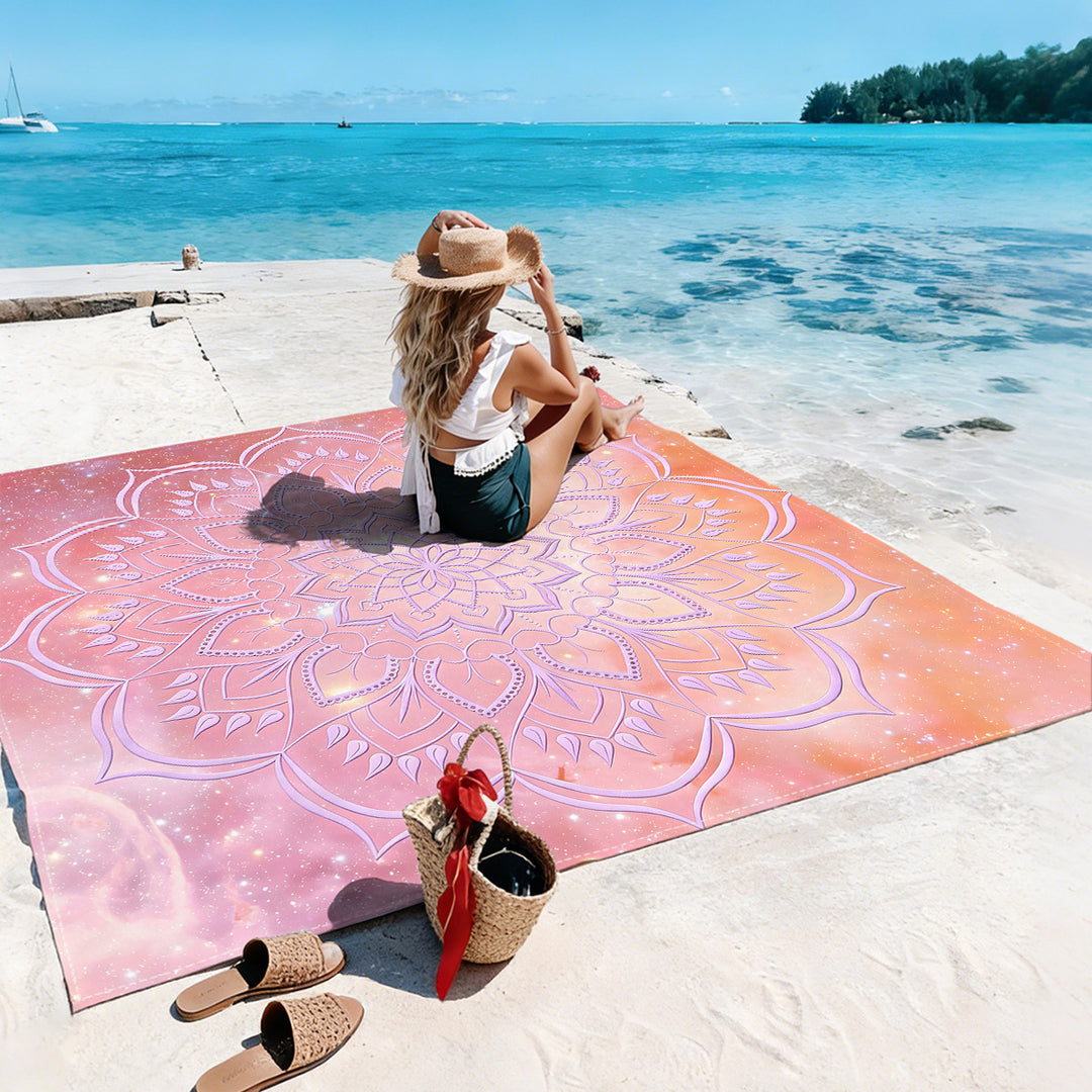 Mandala Design Beach Mat Bowlift