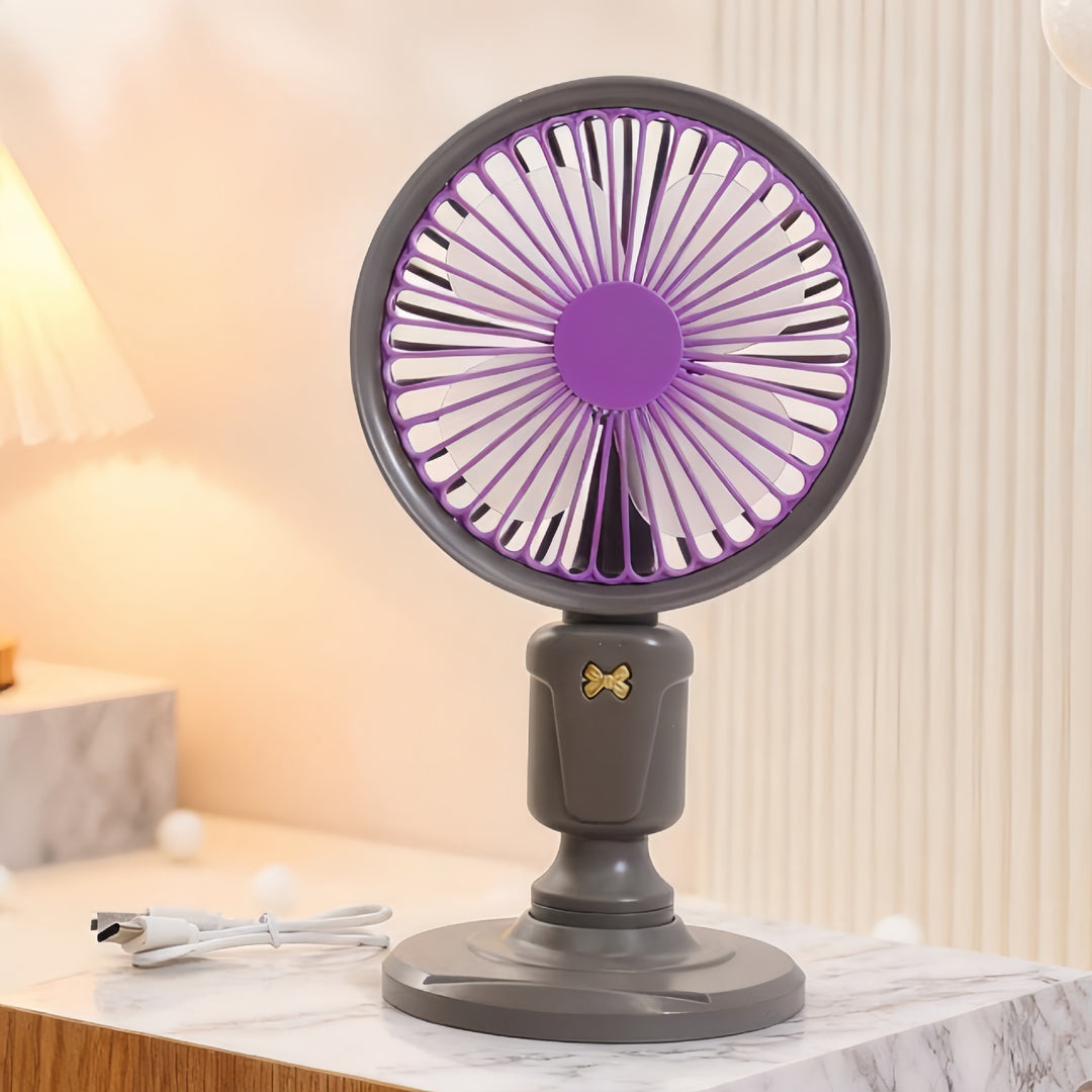 Ladies Portable Table Fan with Adjustable Speed Control Bowlift