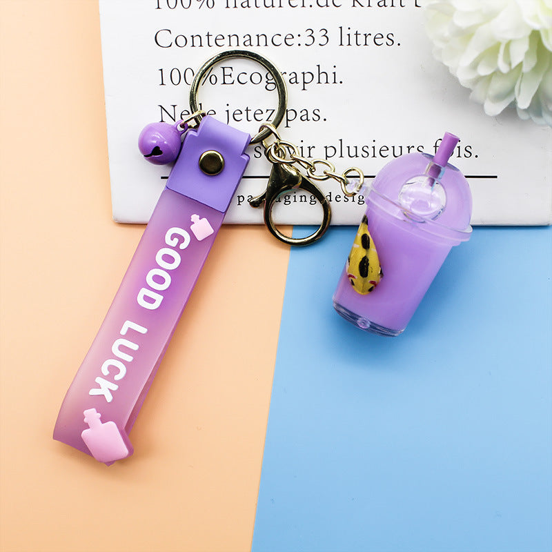 Unisex keychain with decorative cocktail design Bowlift