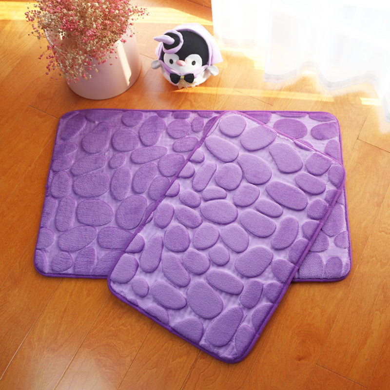 Cushioned Pebble Design Bath Mat Bowlift