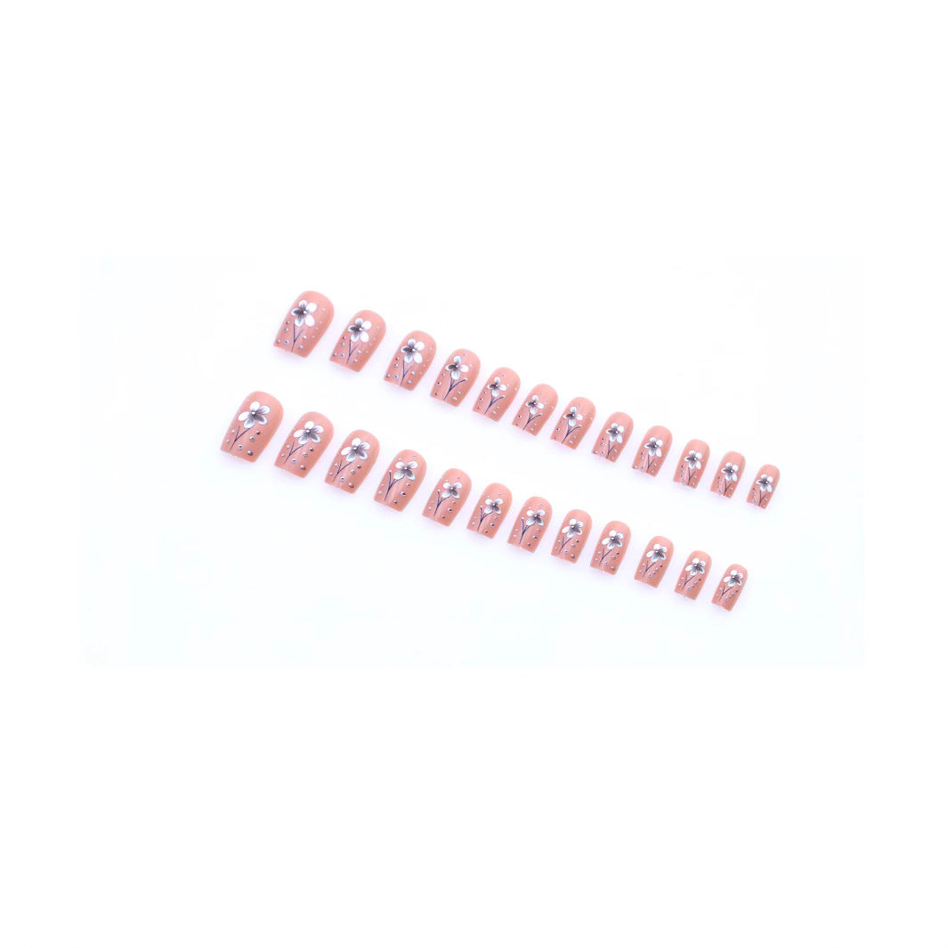 Floral Embellished Nail Art Bowlift