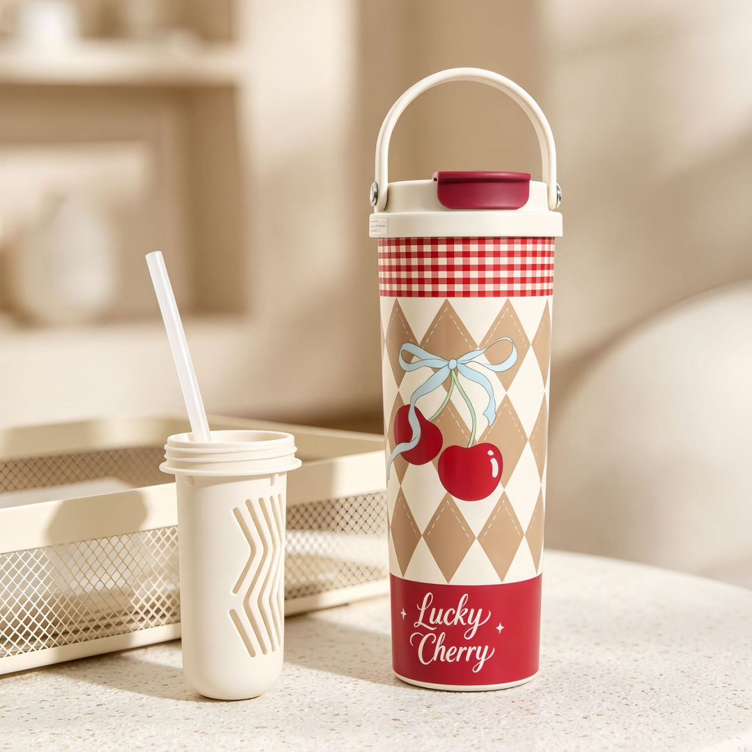 Women’s insulated bottle with high-quality floral design Bowlift