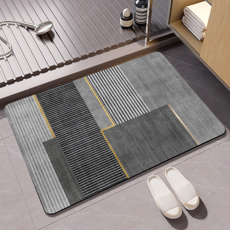Geometric Pattern Soft Memory Foam Bath Mat Bowlift