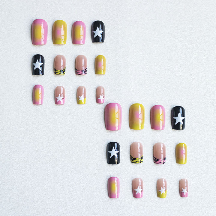 Star-Embossed Nail Art Set