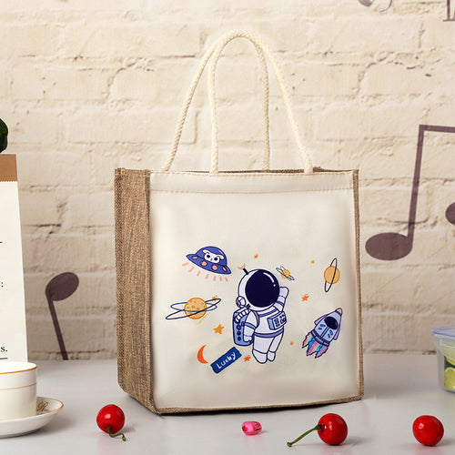 Astronaut-Themed Insulated Lunch Carrier Bowlift