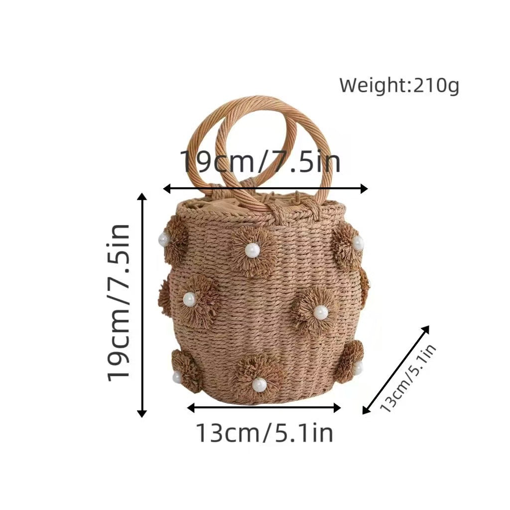 Refined handbag with pearl applications Bowlift